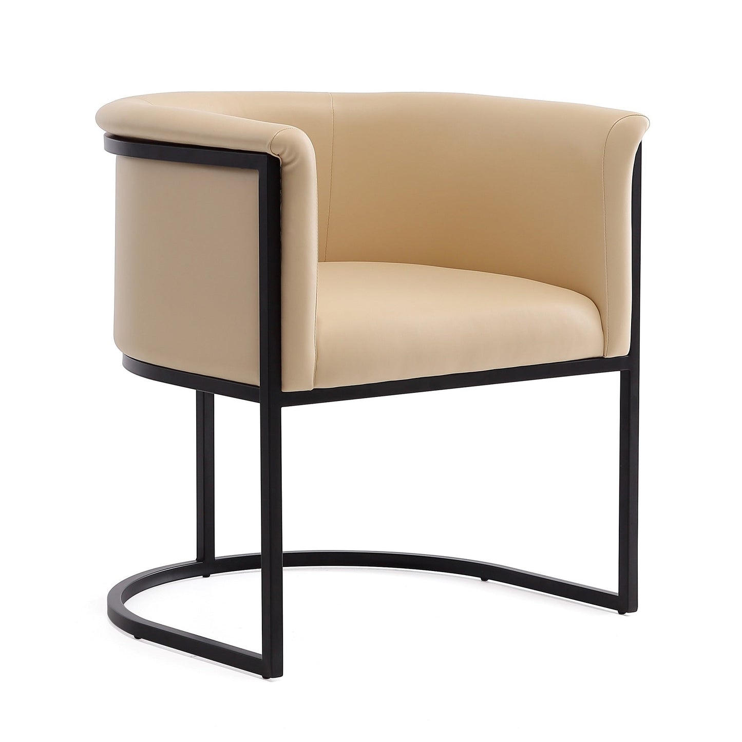 Cosmopolitan Dining Chair in Tan and Black (set of 2) - Ornate Home
