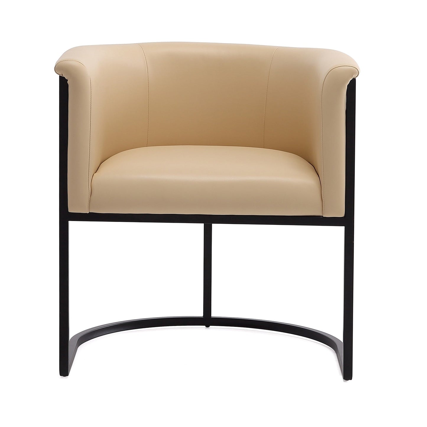 Cosmopolitan Dining Chair in Tan and Black (set of 2) - Ornate Home