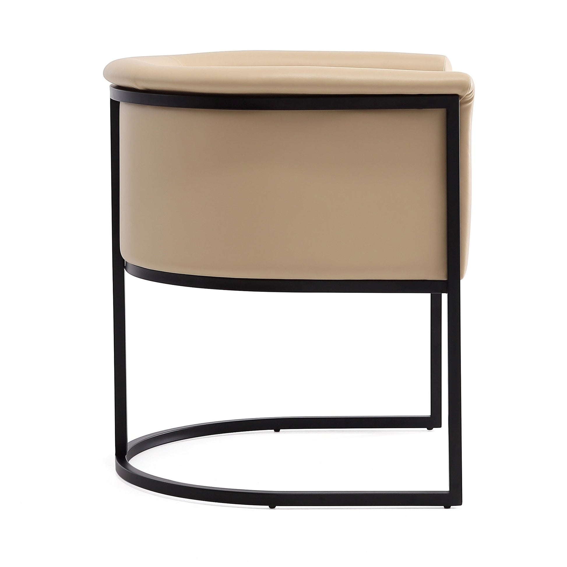 Cosmopolitan Dining Chair in Tan and Black (set of 2) - Ornate Home