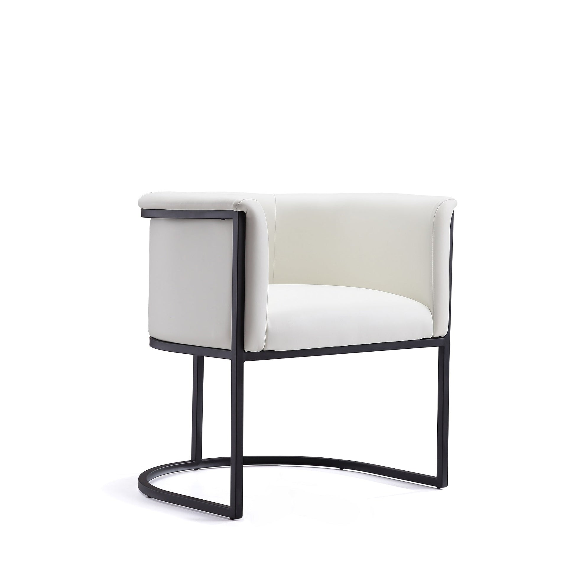 Cosmopolitan Dining Chair in White and Black (set of 2) - Ornate Home