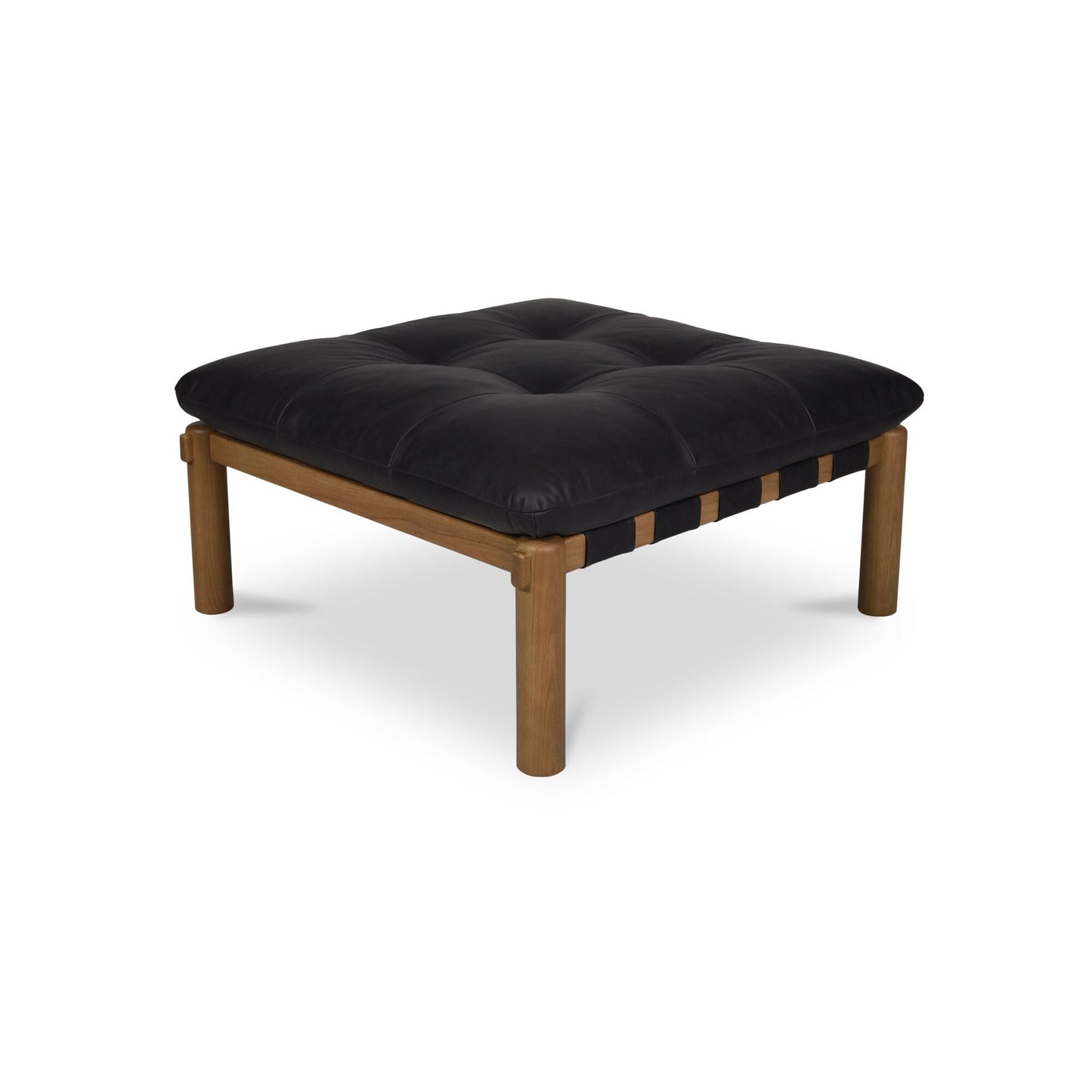 Costello Black Ottoman - Ornate Home