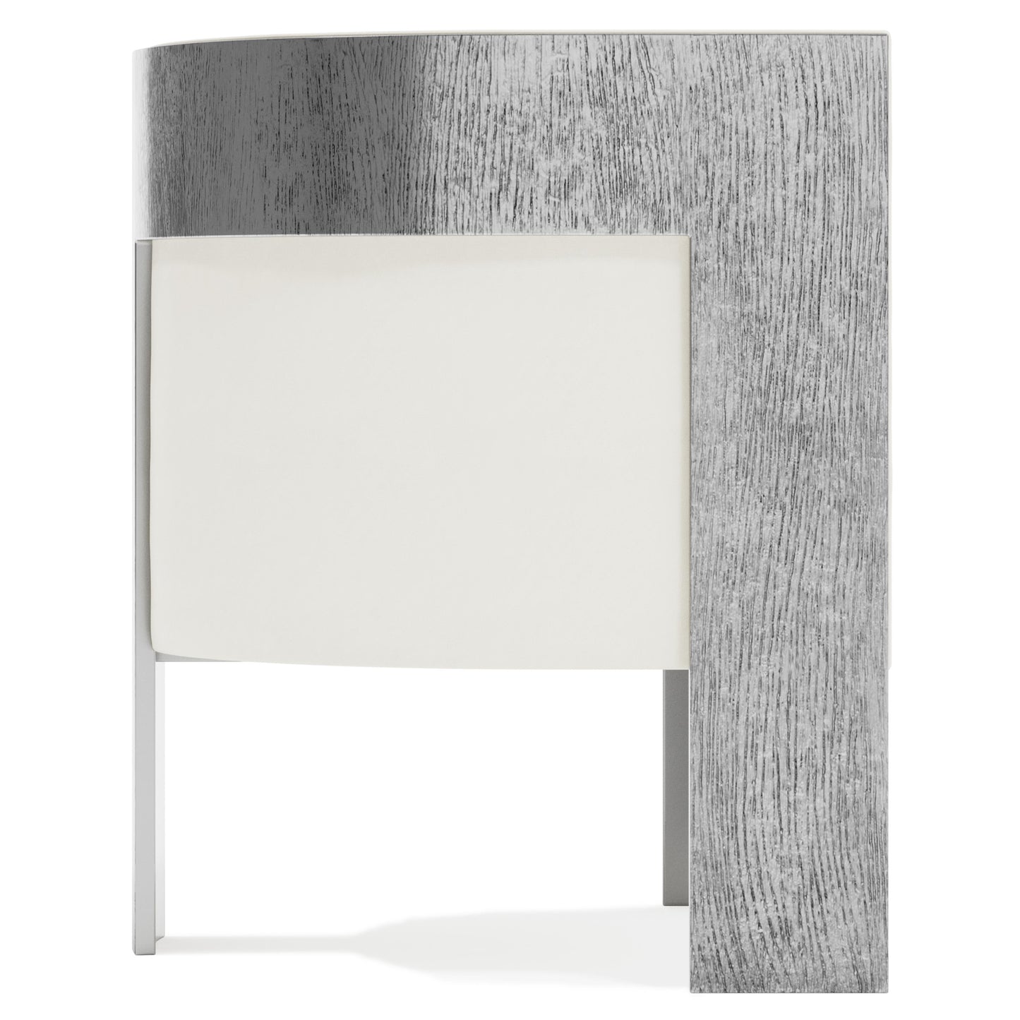 Cosway White/Cream/Grey Leather Chair - Ornate Home