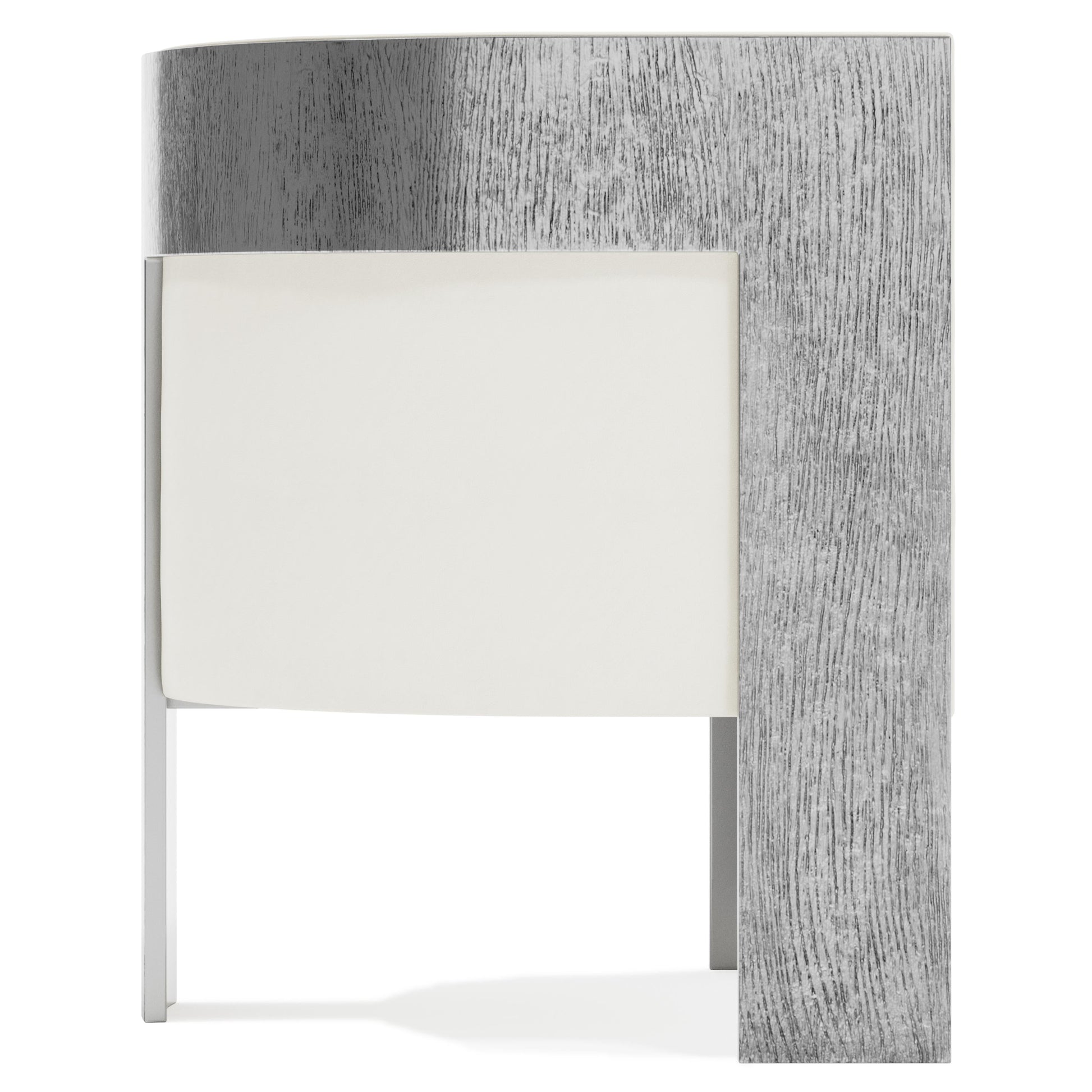 Cosway White/Cream/Grey Leather Chair - Ornate Home