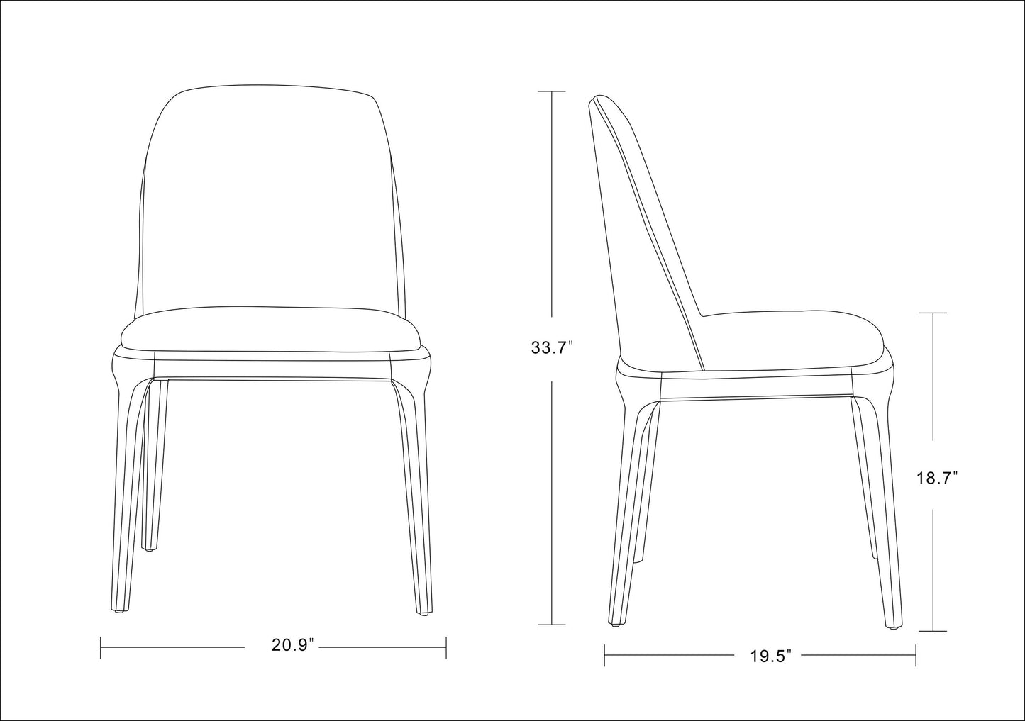 Courding Dining Chair in Tan and Walnut (set of 2) - Ornate Home