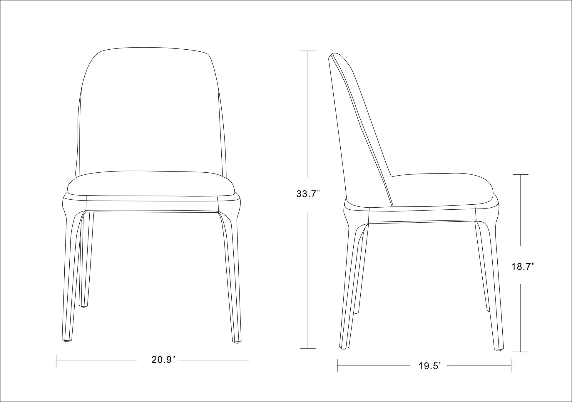 Courding Dining Chair in Tan and Walnut (set of 2) - Ornate Home