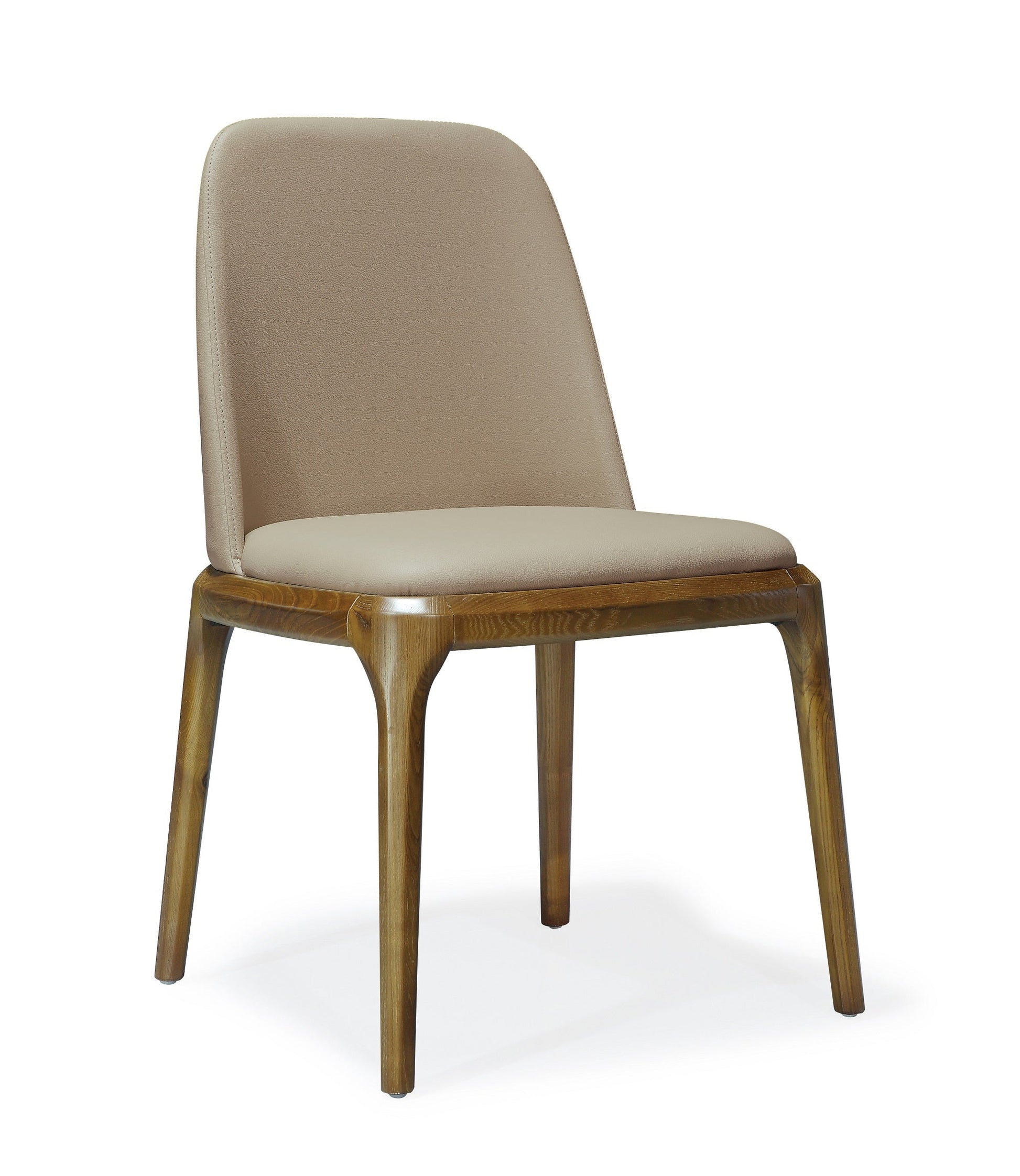 Courding Dining Chair in Tan and Walnut (set of 2) - Ornate Home