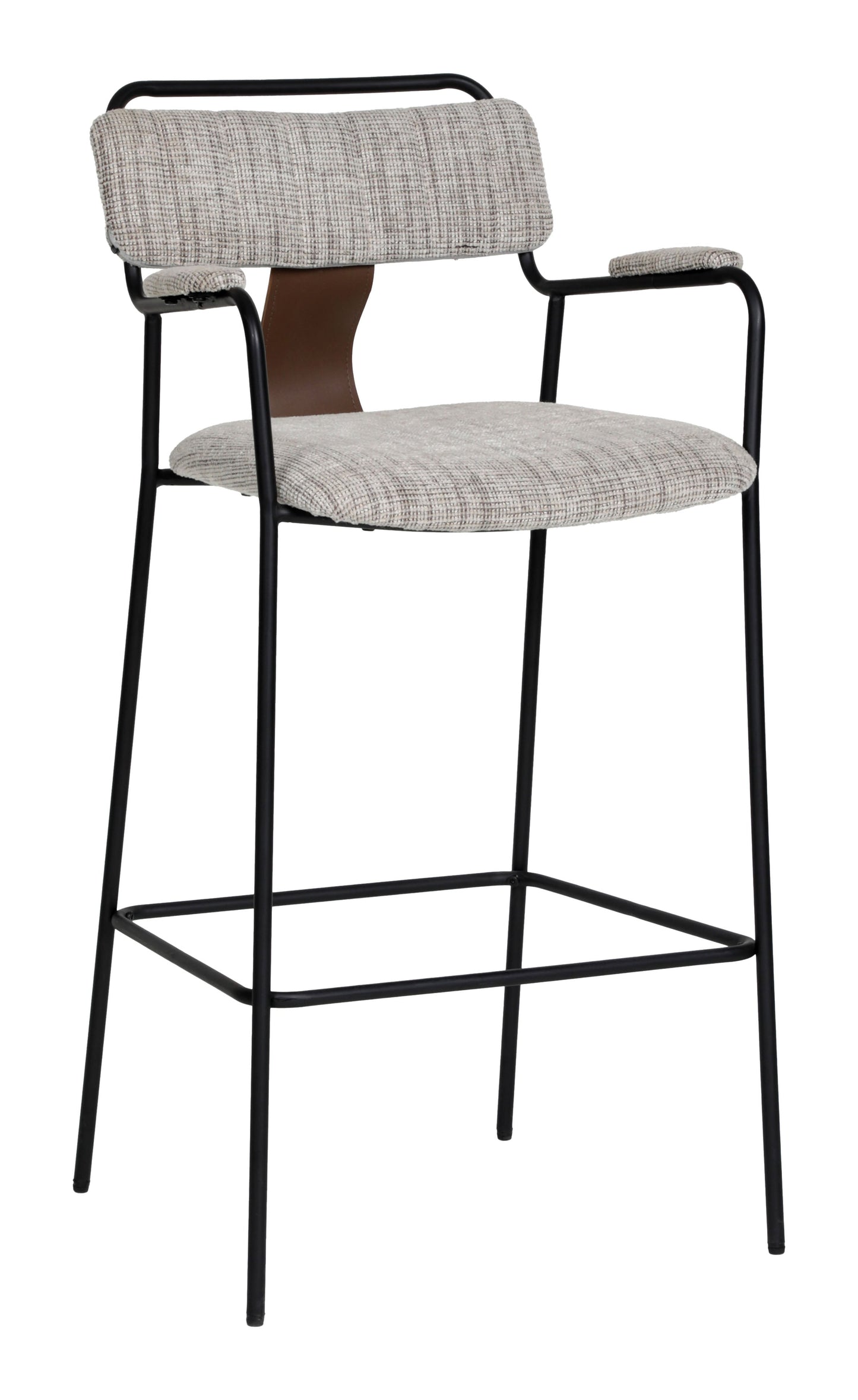 Couva Gray Tweed Barstool (Set of 2) - Ornate Home