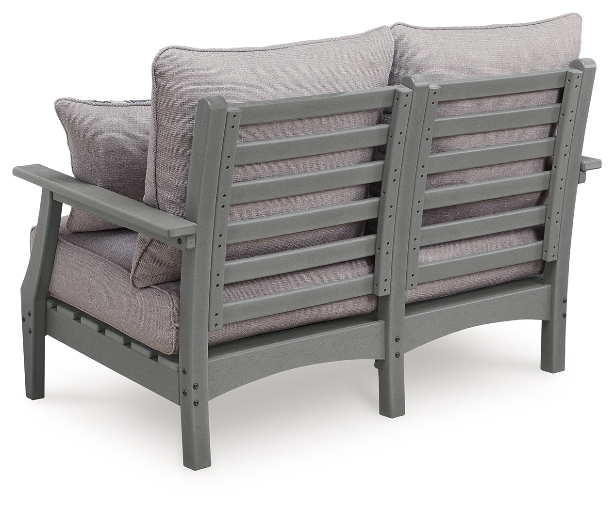 Cove Beach Gray Loveseat w/Cushion- Viva Furn