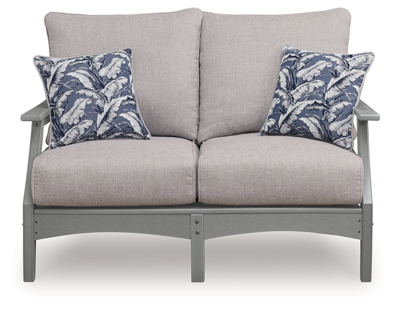 Cove Beach Gray Loveseat w/Cushion- Viva Furn