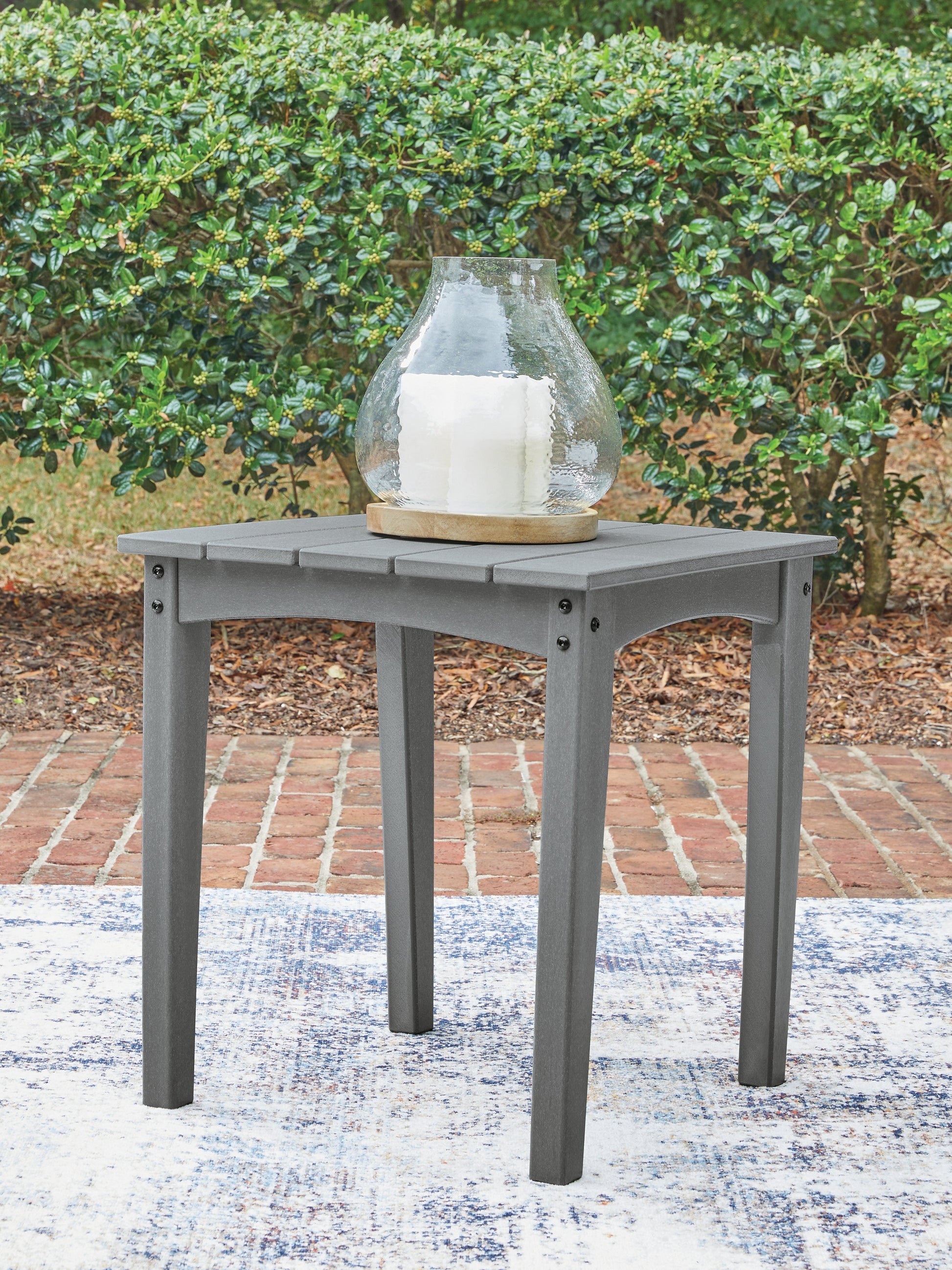 Cove Beach Gray Square End Table- Viva Furn