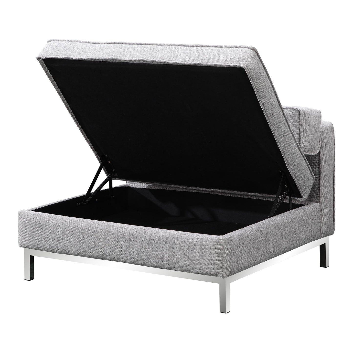Covella Grey Ottoman Storage - Ornate Home