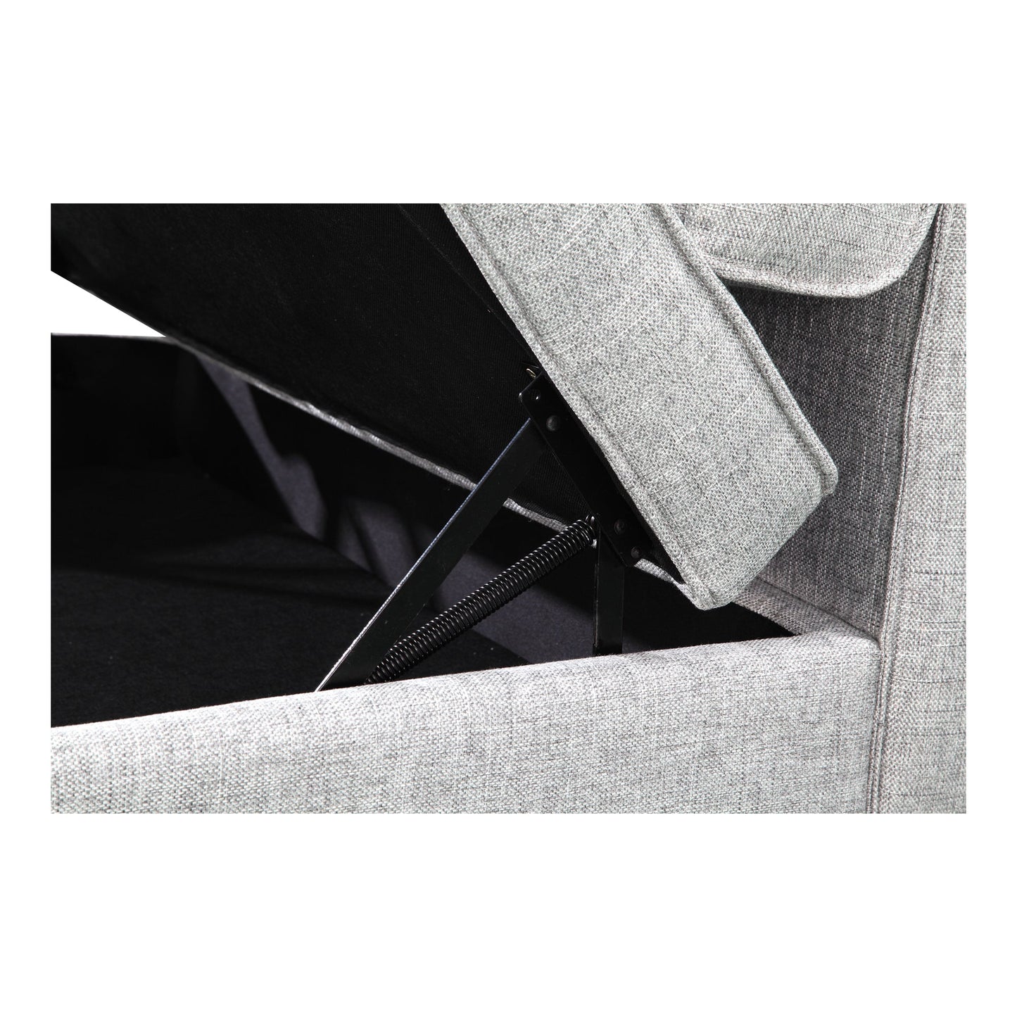 Covella Grey Ottoman Storage - Ornate Home