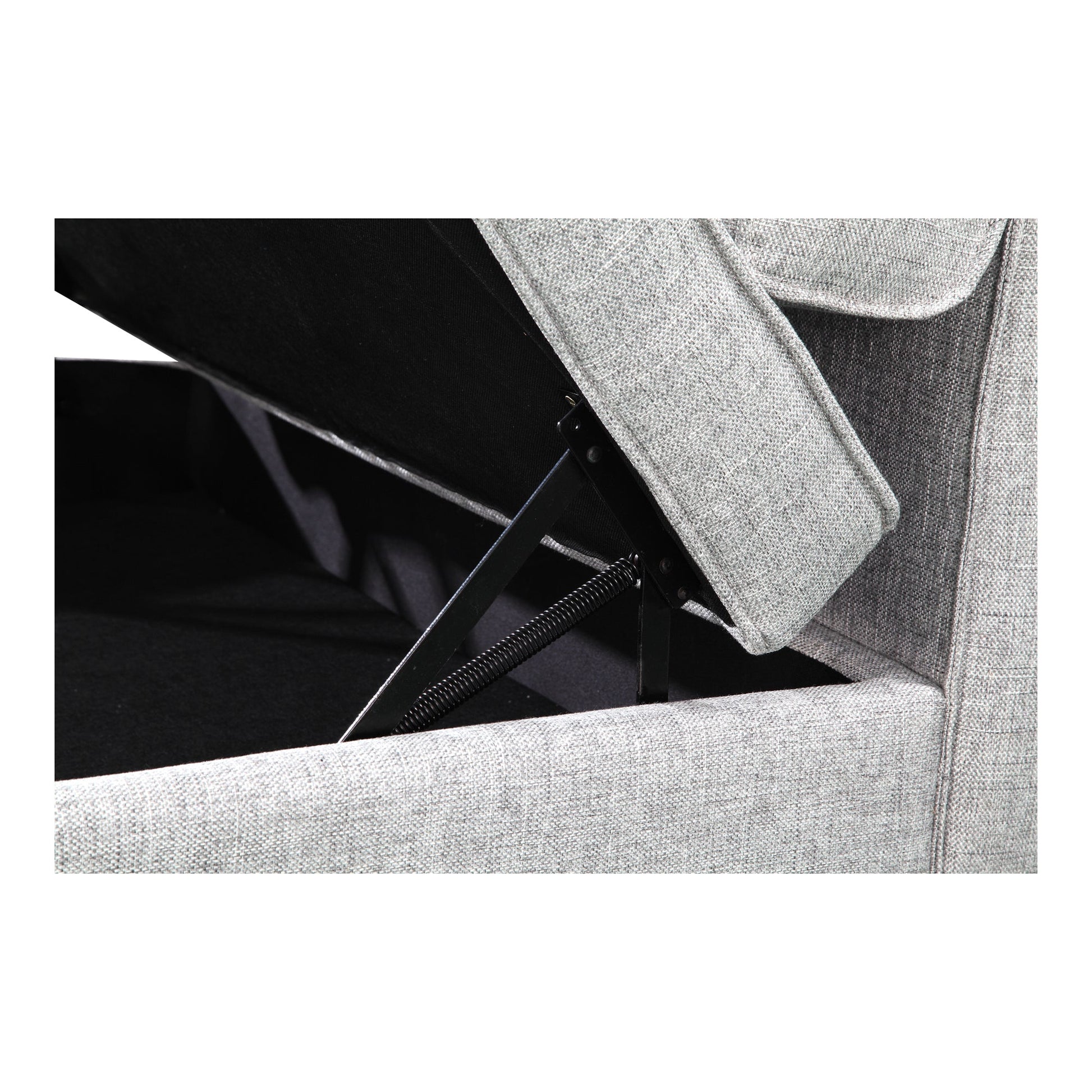 Covella Grey Ottoman Storage - Ornate Home