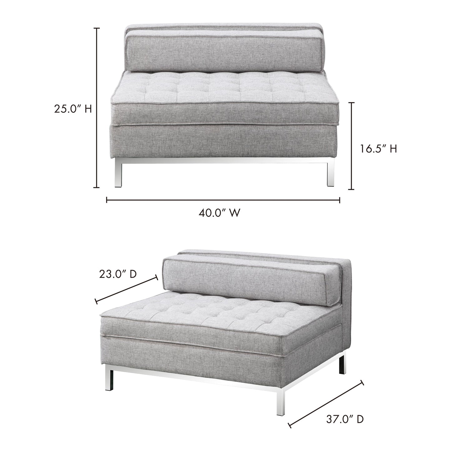 Covella Grey Ottoman Storage - Ornate Home