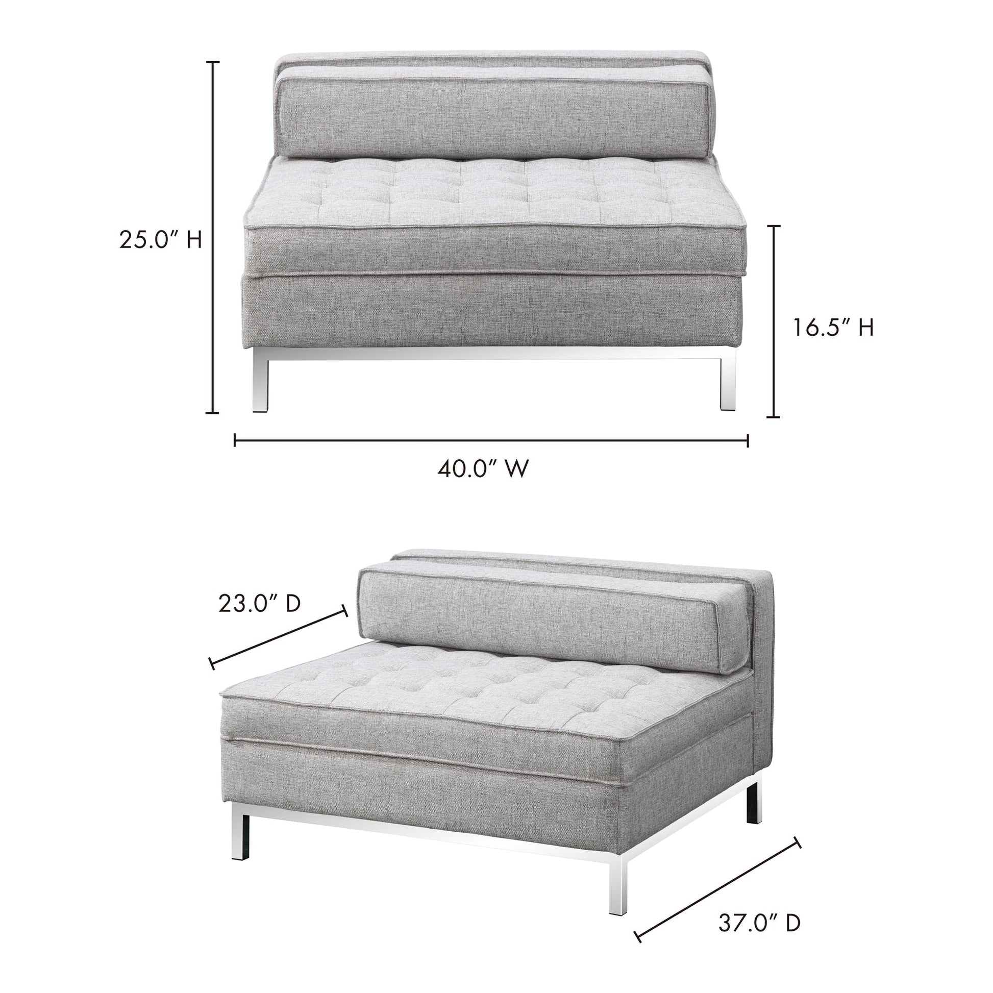 Covella Grey Ottoman Storage - Ornate Home