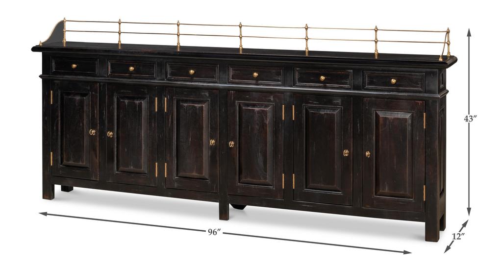 Covent Gardens Black Sideboard - Ornate Home
