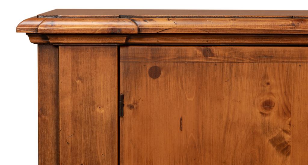 Crested Brown Wall Cabinet - Ornate Home