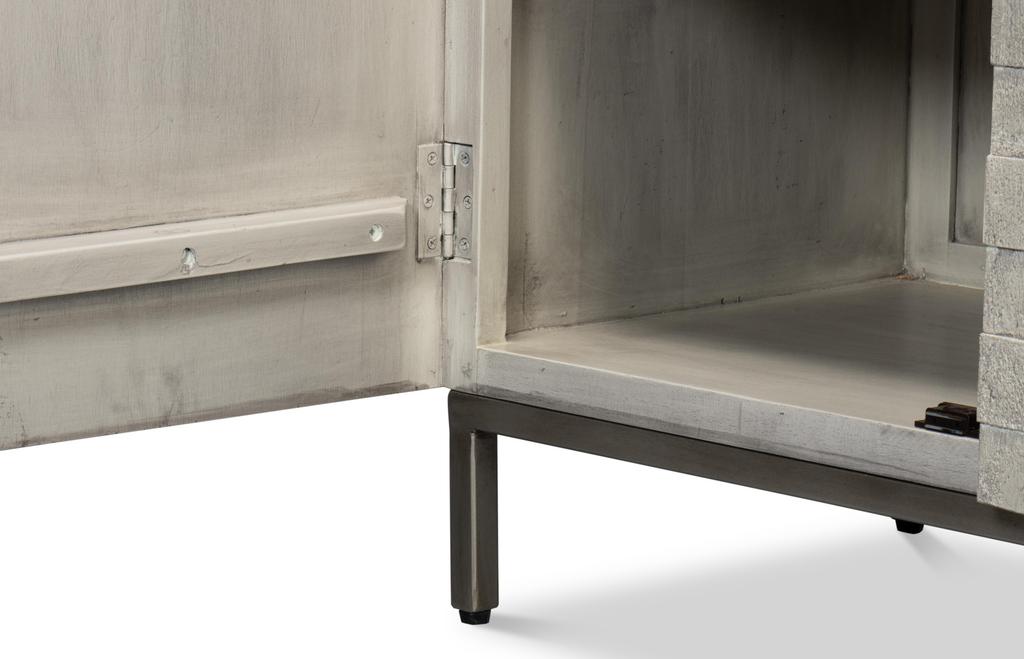 Cubist Grey Four Door Sideboard - Ornate Home