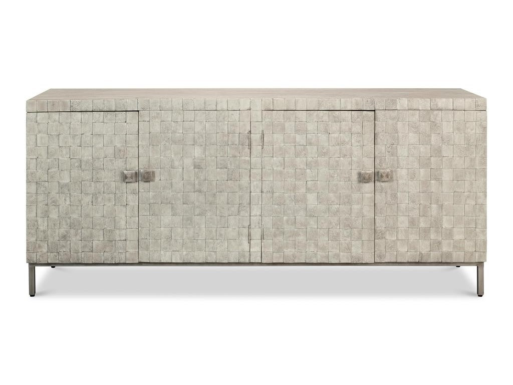 Cubist Grey Four Door Sideboard - Ornate Home