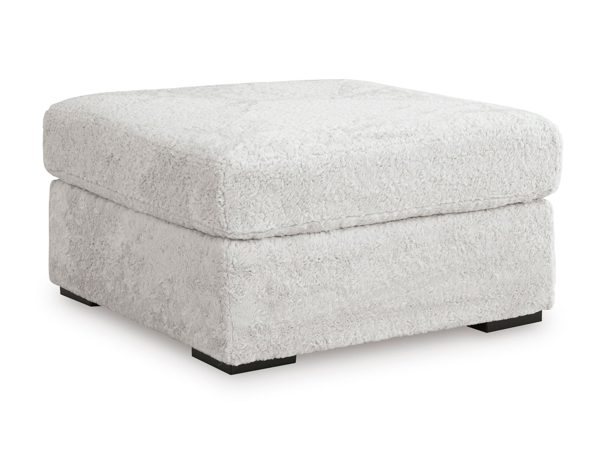 Cuddle Arctic Plush Oversized Accent Ottoman- Viva Furn