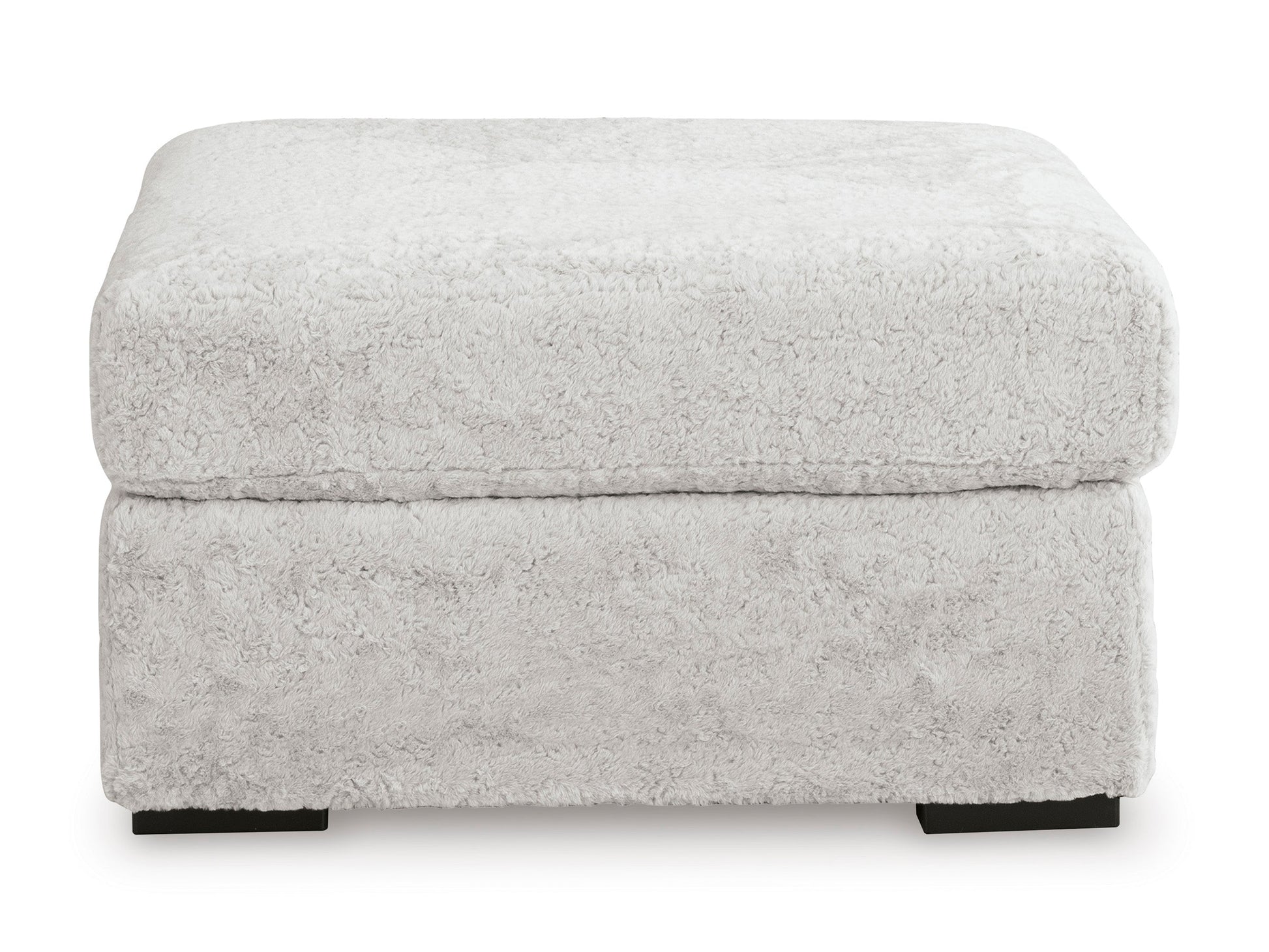 Cuddle Arctic Plush Oversized Accent Ottoman- Viva Furn