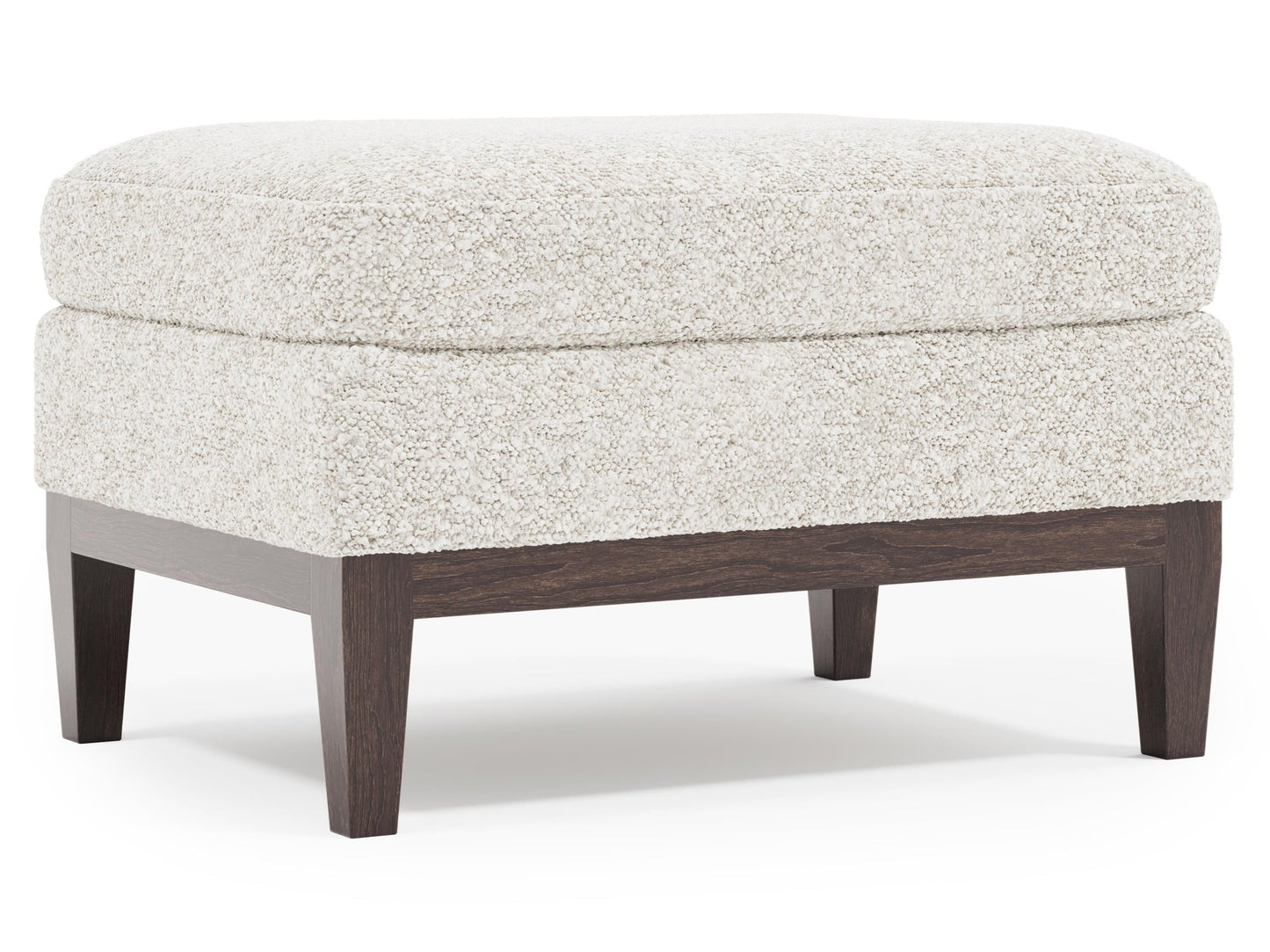 Cumberland White/Cream Fabric Ottoman - Ornate Home