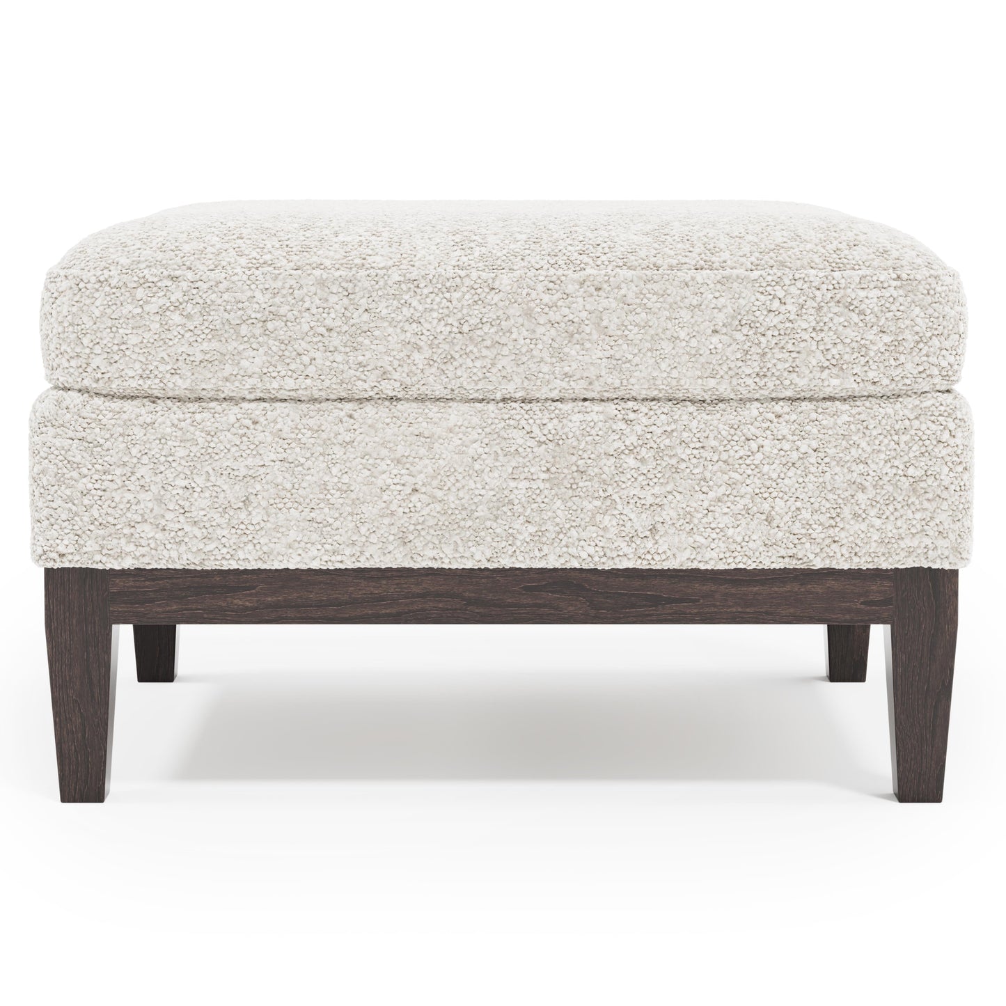 Cumberland White/Cream Fabric Ottoman - Ornate Home