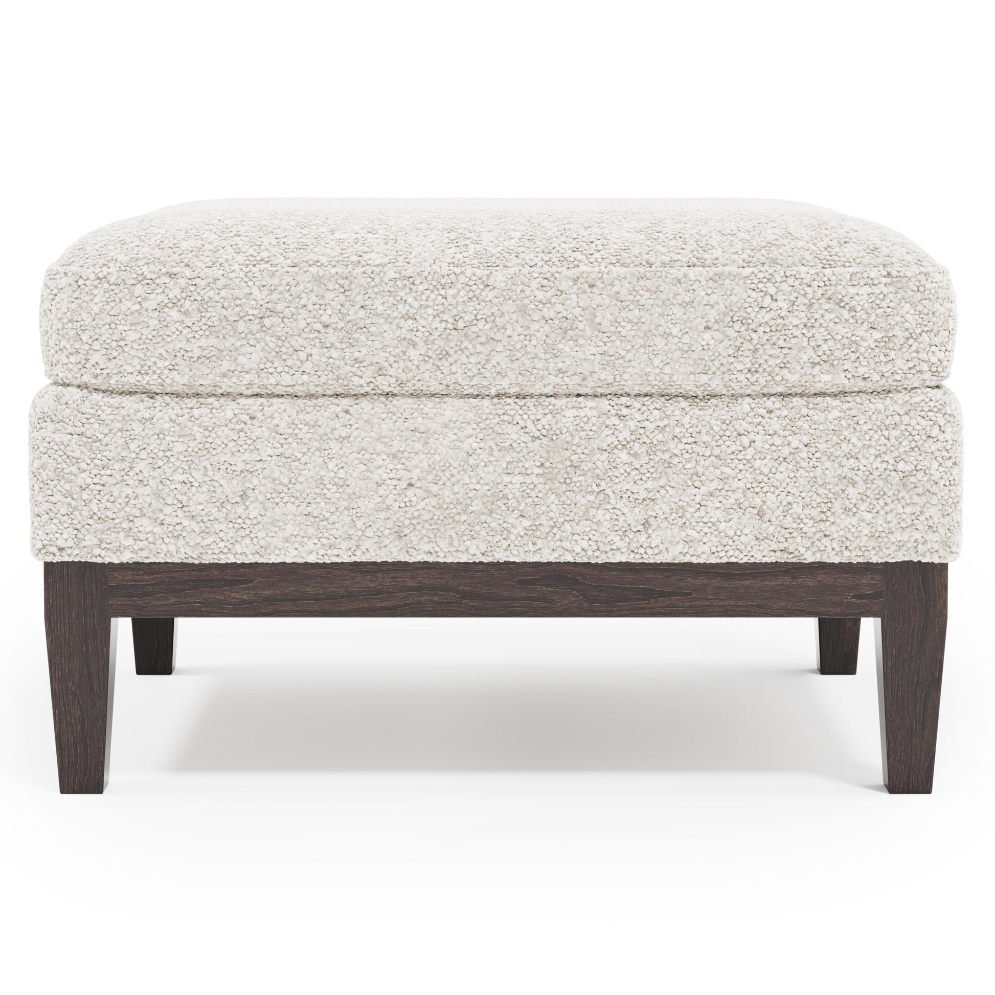 Cumberland White/Cream Fabric Ottoman - Ornate Home