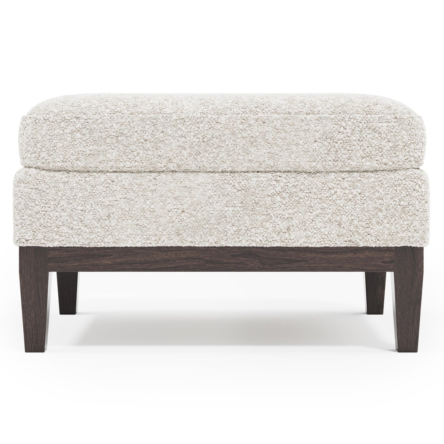 Cumberland White/Cream Fabric Ottoman - Ornate Home