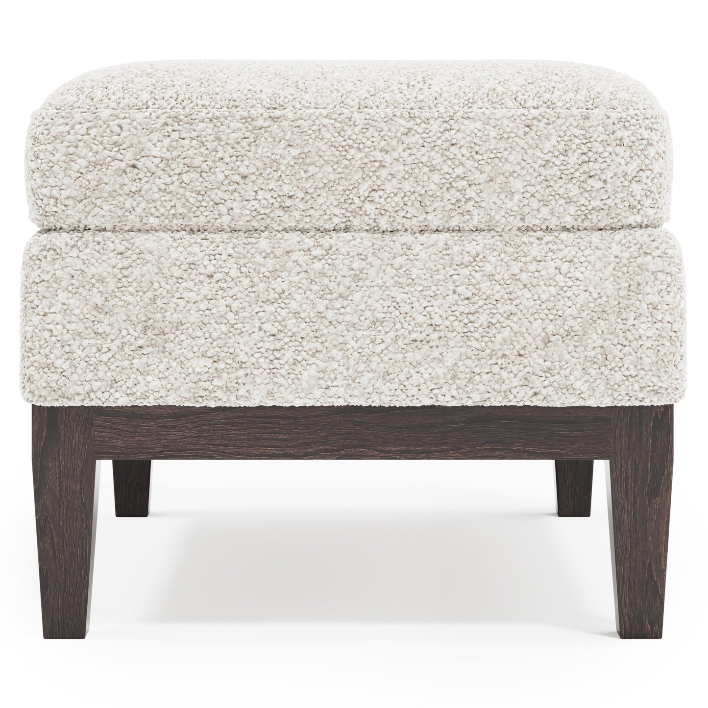 Cumberland White/Cream Fabric Ottoman - Ornate Home
