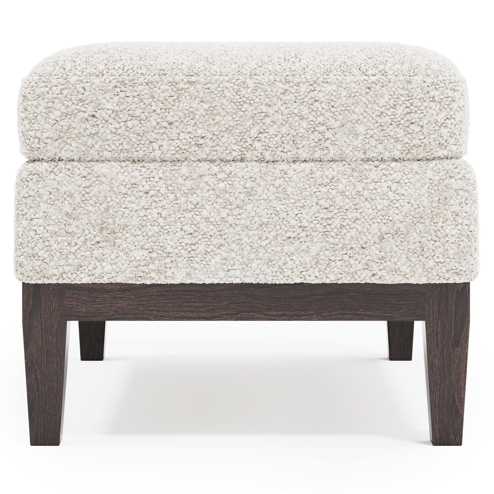 Cumberland White/Cream Fabric Ottoman - Ornate Home