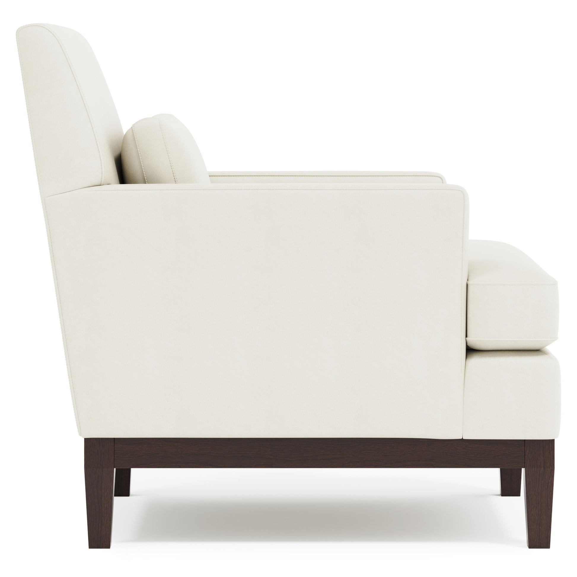Cumberland White/Cream Leather Chair - Ornate Home