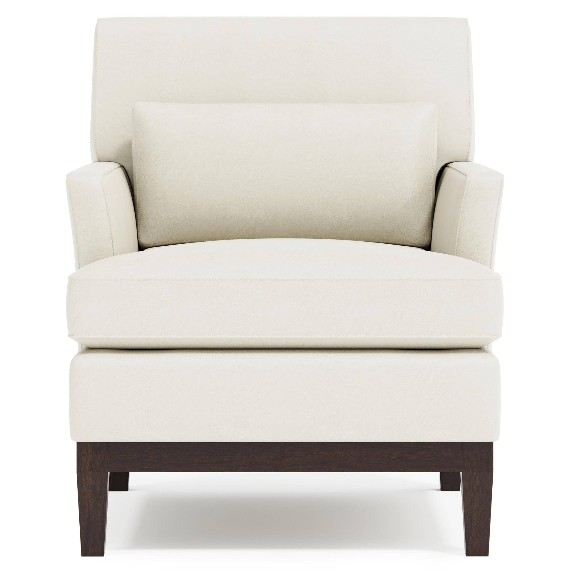 Cumberland White/Cream Leather Chair - Ornate Home
