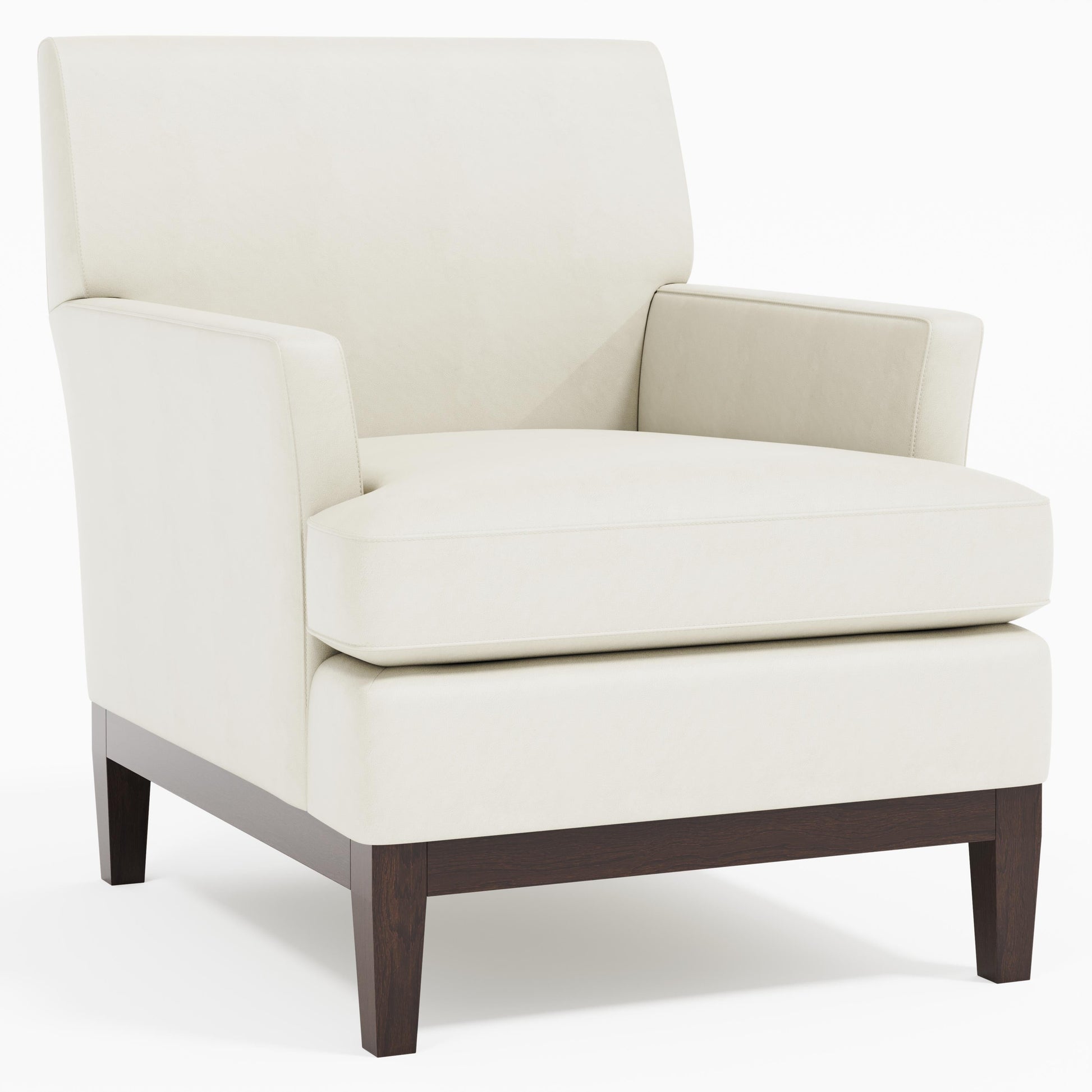 Cumberland White/Cream Leather Chair - Ornate Home