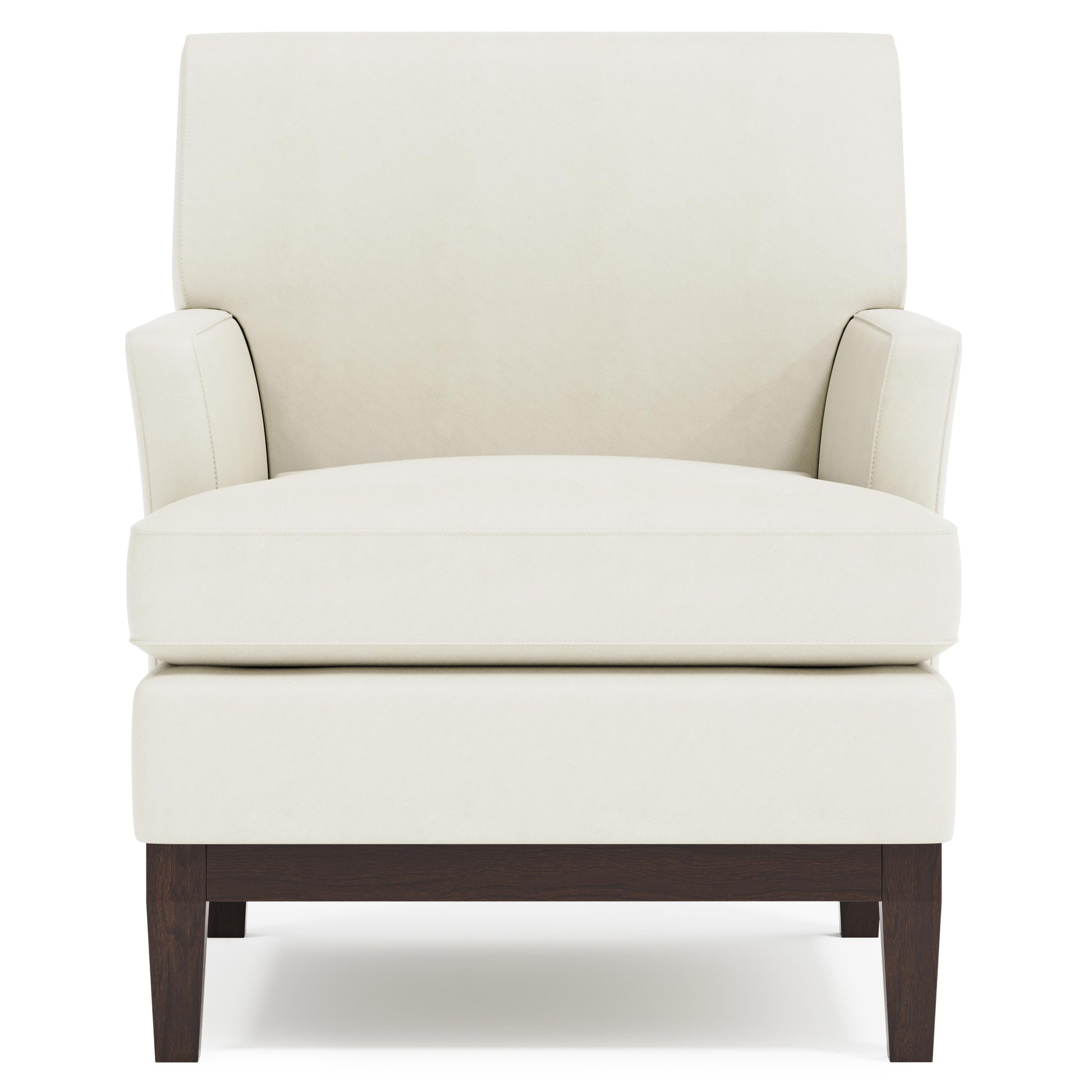 Cumberland White/Cream Leather Chair - Ornate Home