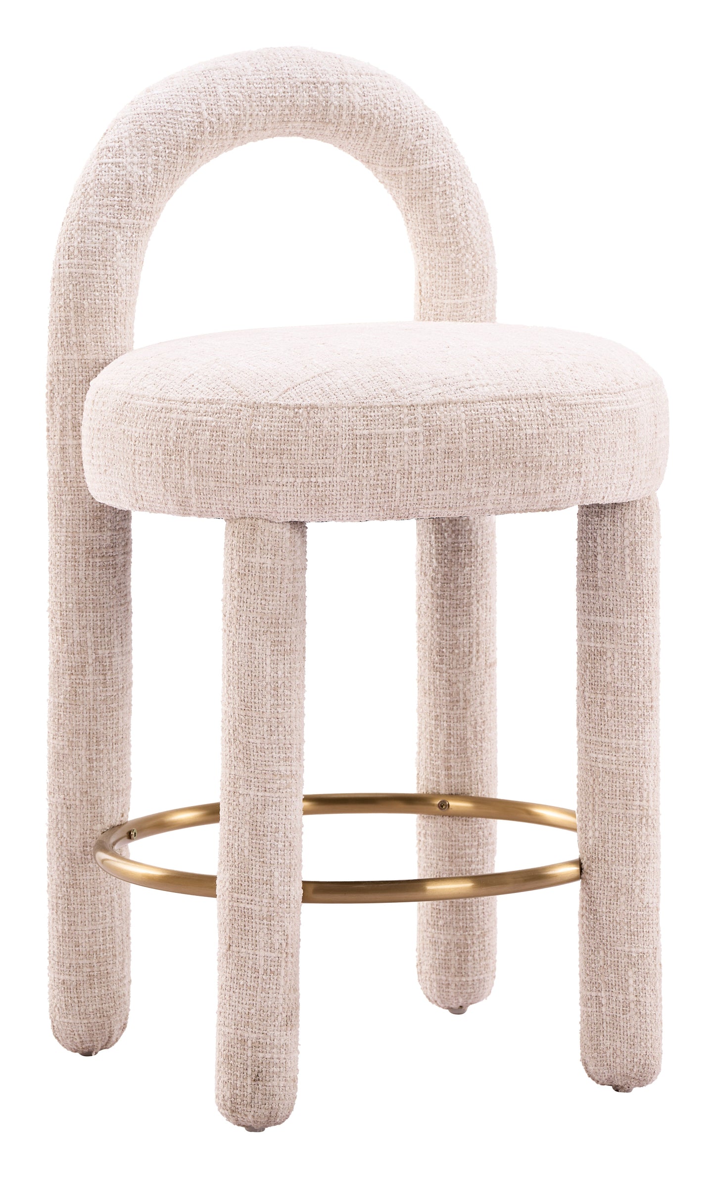 Curco Beige Counter Stool (Set of 2) - Ornate Home