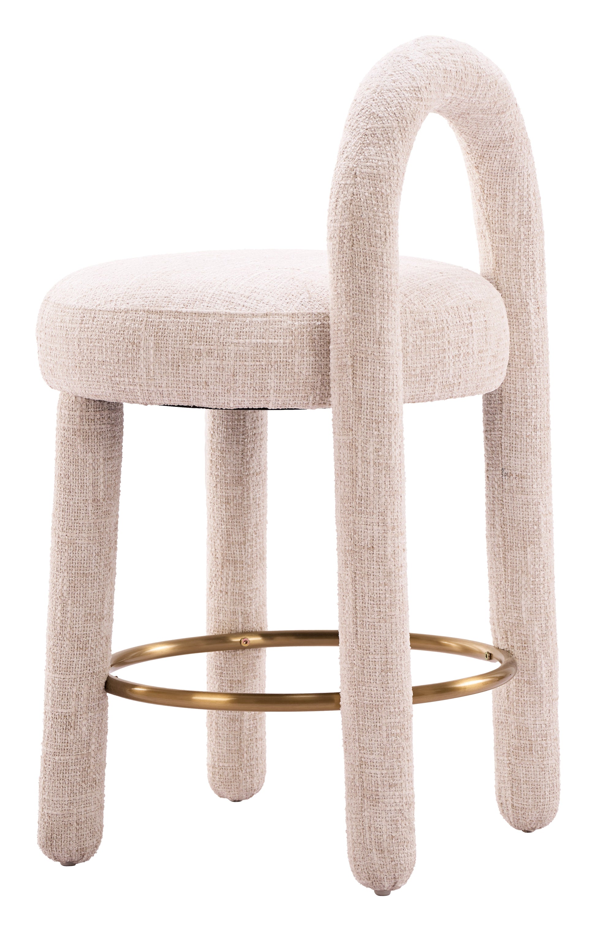 Curco Beige Counter Stool (Set of 2) - Ornate Home