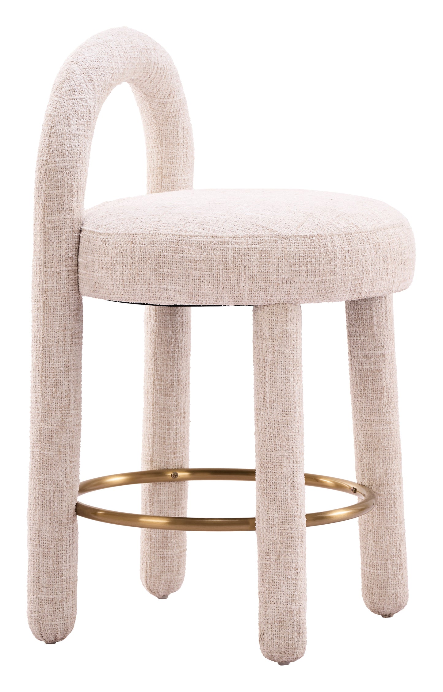 Curco Beige Counter Stool (Set of 2) - Ornate Home