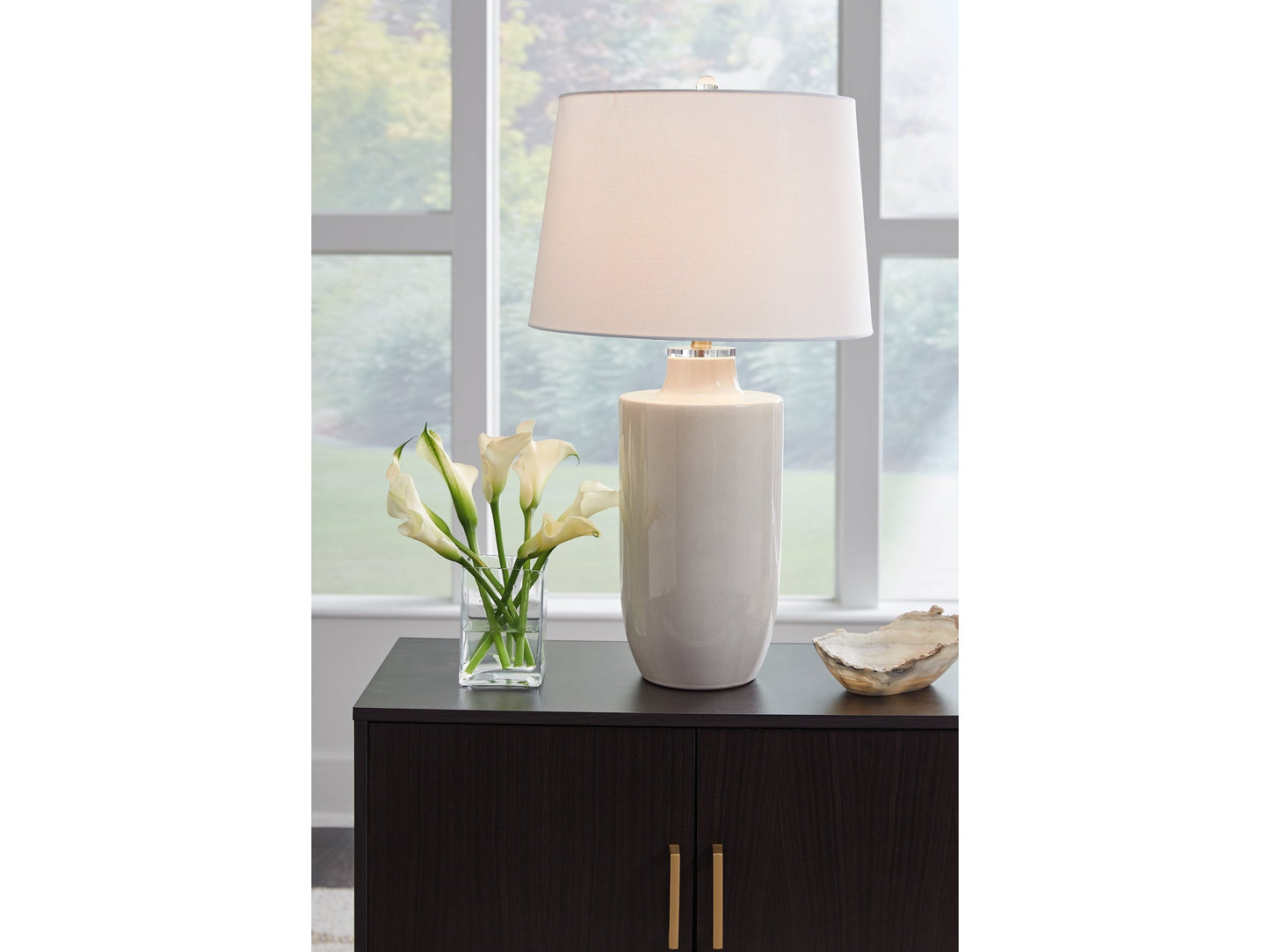 Cylener Off White Table Lamp (Set of 2)- Viva Furn