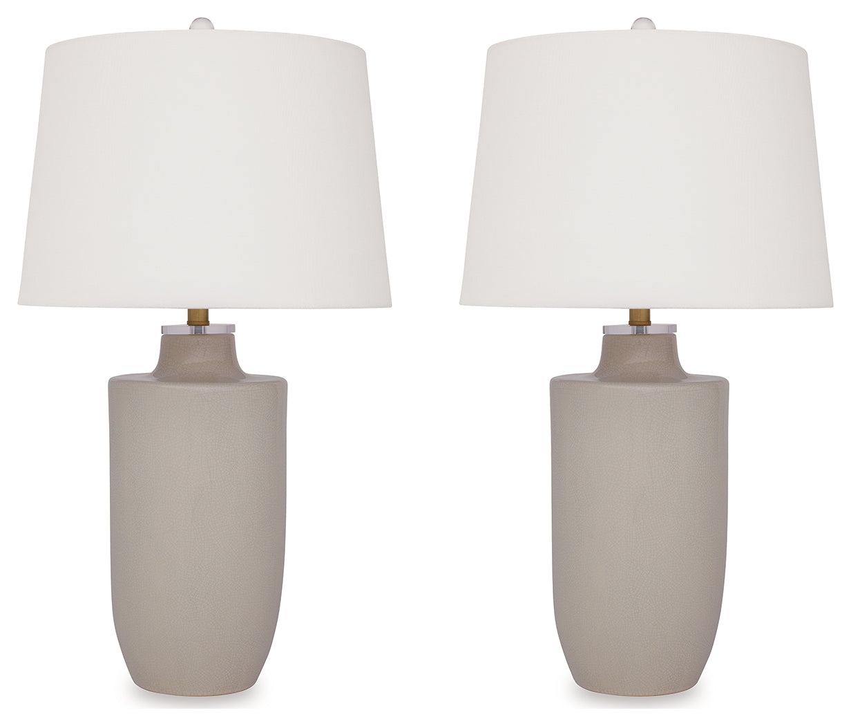 Cylener Off White Table Lamp (Set of 2)- Viva Furn