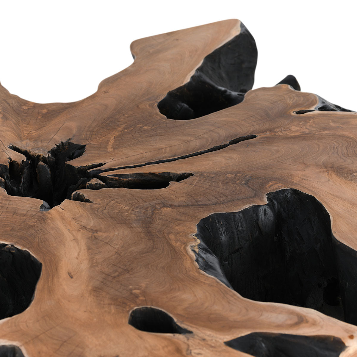 Cypress Root Black/Natural Square Coffee Table - Ornate Home