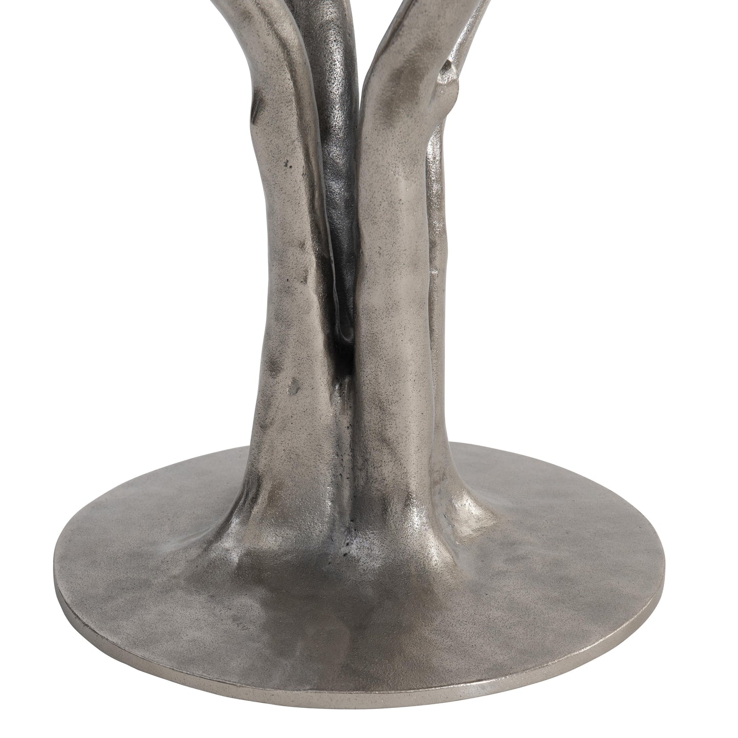 Cyprus Bone/Shiny Nickel Outdoor Side Table - Ornate Home