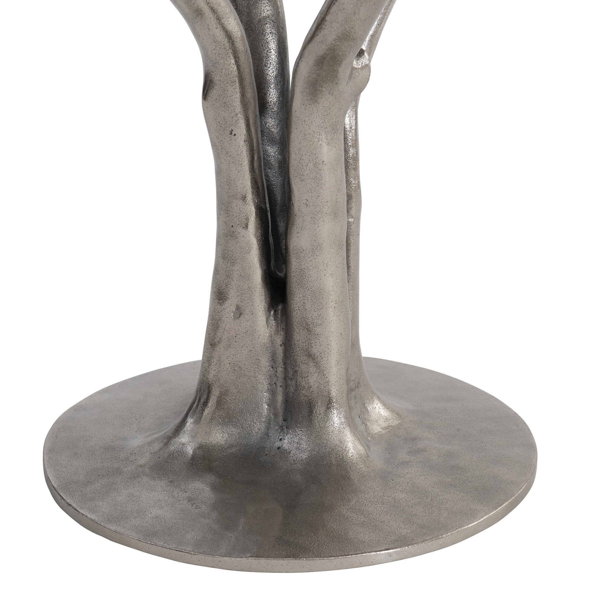 Cyprus Bone/Shiny Nickel Outdoor Side Table - Ornate Home