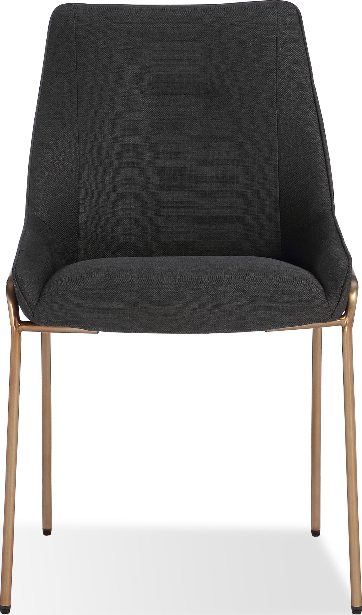 Cyrus Coal/Brushed Bronze Upholstered Dining Chair (Set of 2) - Ornate Home