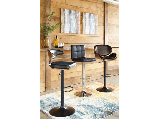 Bellatier Faux Leather Adjustable Height Bar Stools