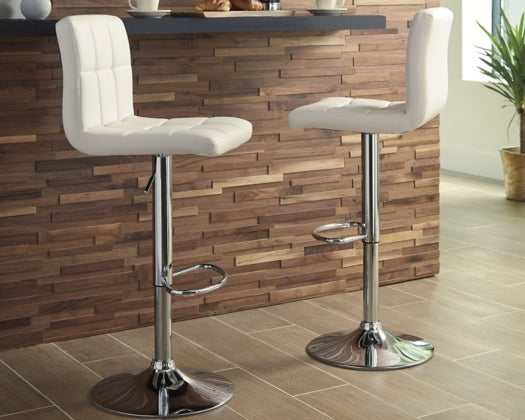 Bellatier Faux Leather Adjustable Height Bar Stools