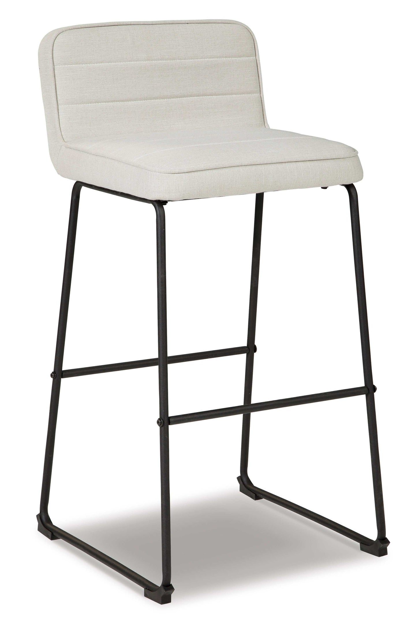 Nerison Linen & Black Bar Height Bar Stool (Set of 2)