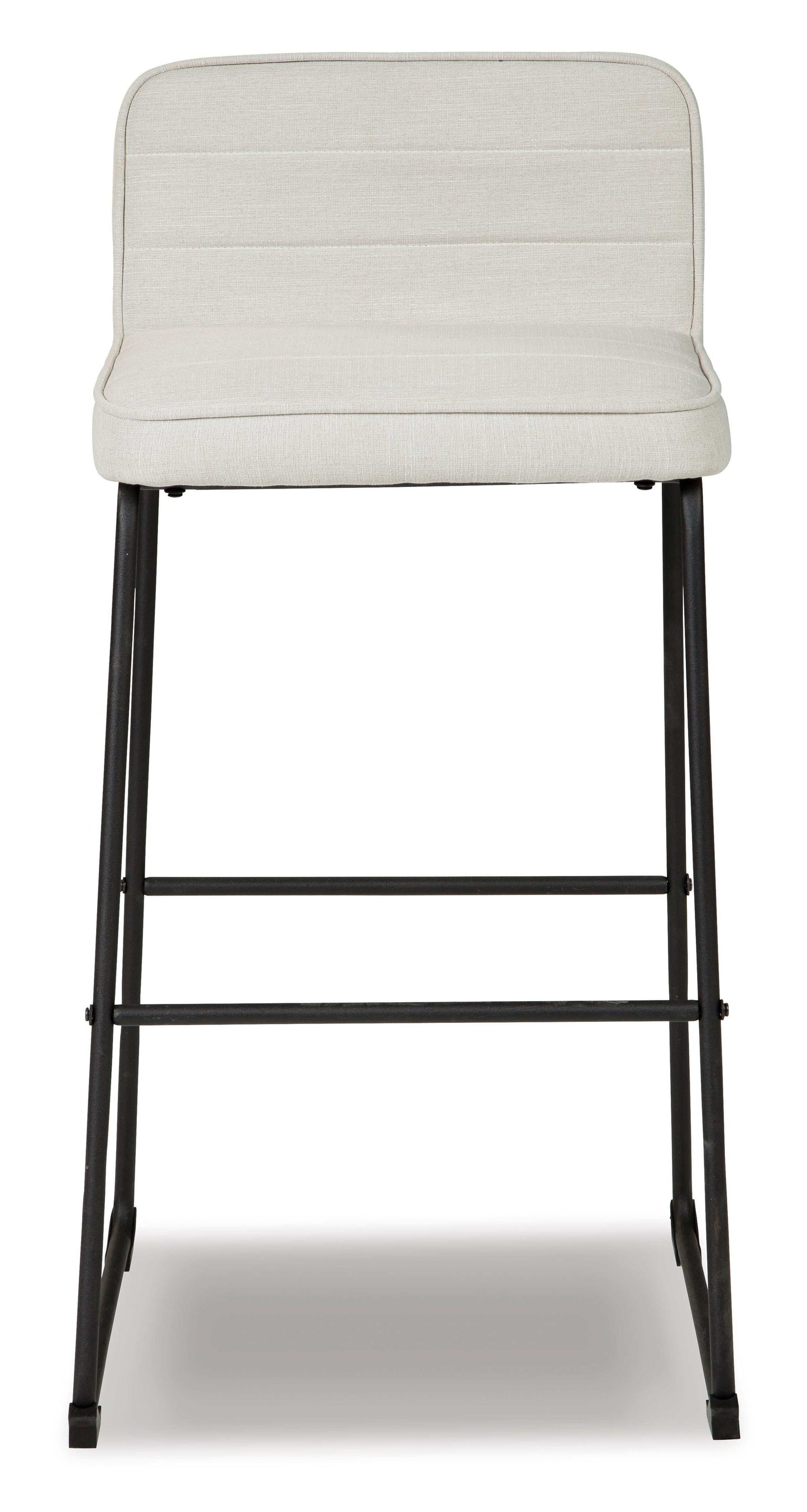 Nerison Linen & Black Bar Height Bar Stool (Set of 2)