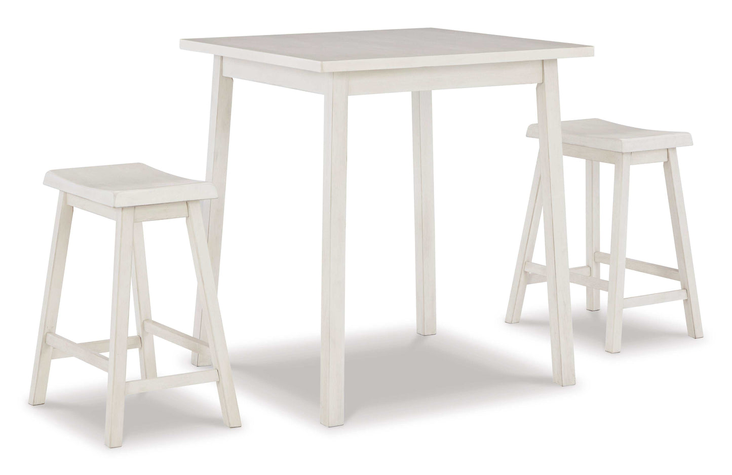 Stuven White Counter Height Dining Room Set w/ Stools