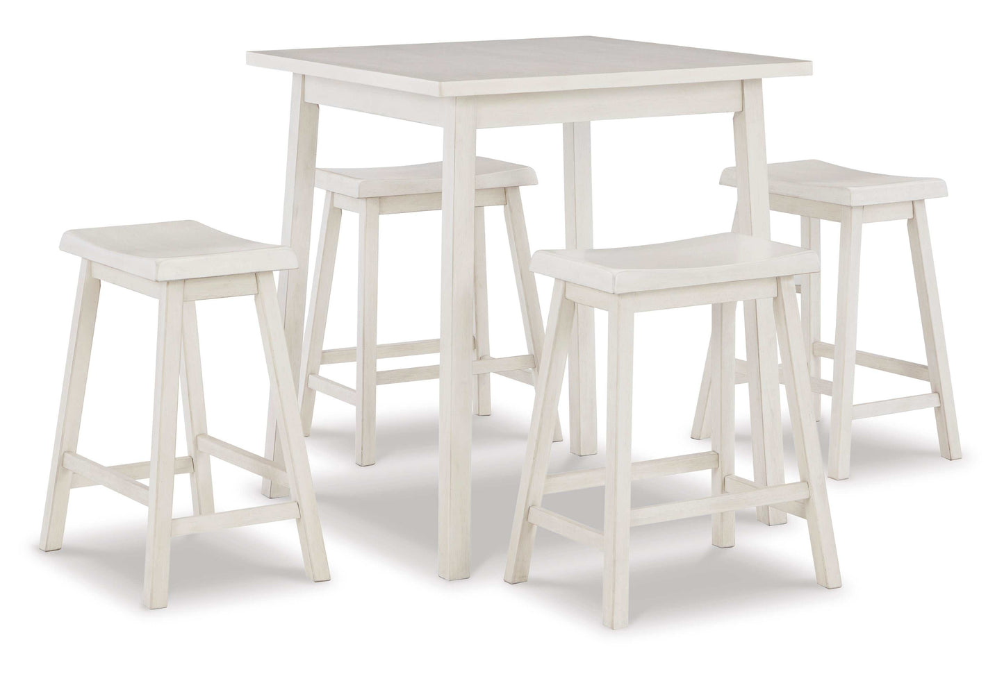 Stuven White Counter Height Dining Room Set w/ Stools